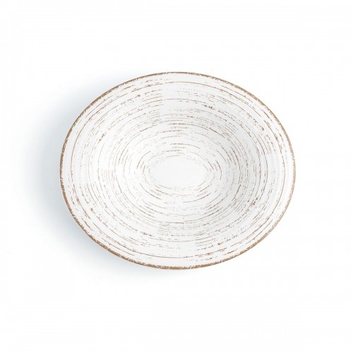 Deep Plate Ariane Tornado White Ceramic Bicoloured Ø 29 cm (6 Units) image 3