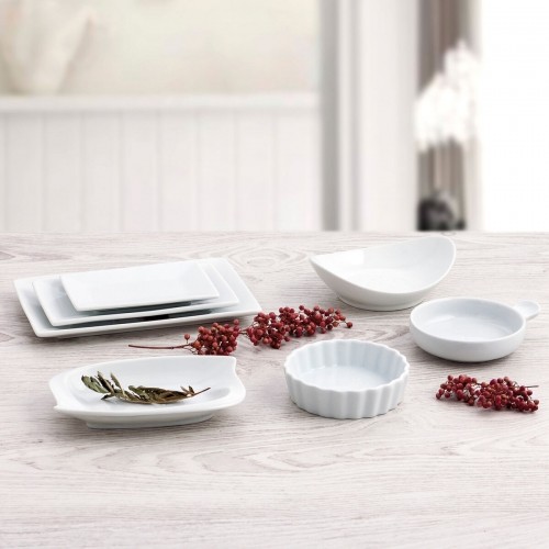 Flat plate Quid Gastro Fun 29,5 x 11 x 3 cm Ceramic White (6 Units) image 3