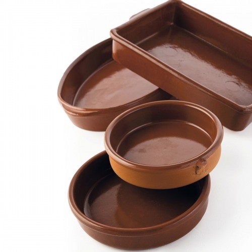 Saucepan Ceramic Brown (20 cm) (8 Units) image 3