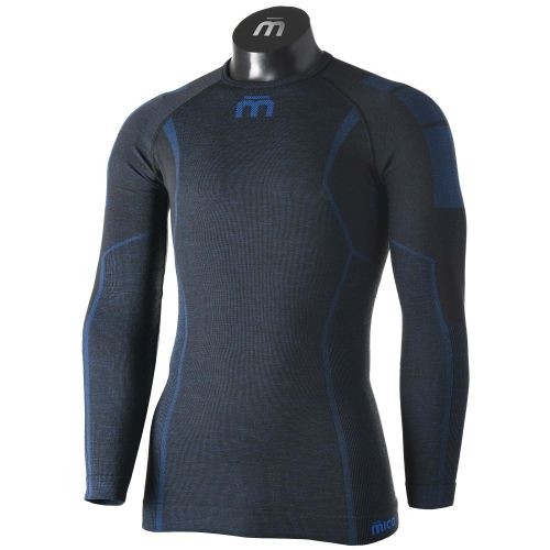 Mico Man LS Round Neck SuperThermo Merino / Melna / M / L image 3