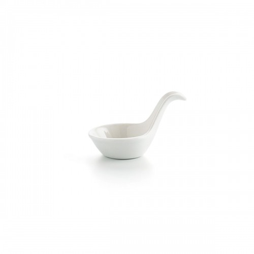 Bowl Ariane Alaska 9,6 x 5,9 cm Spoon Mini Ceramic White (18 Units) image 3