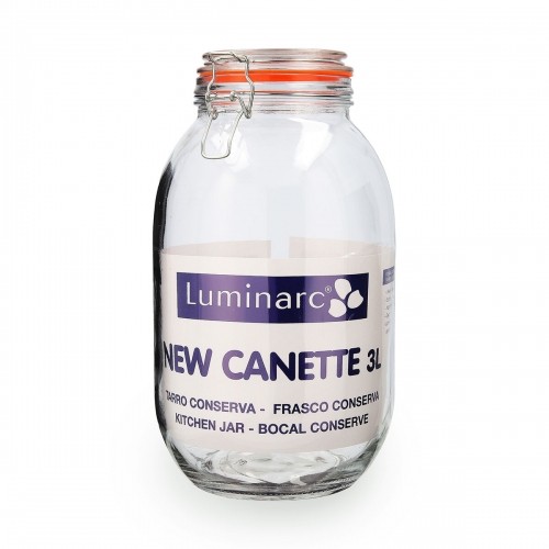 Pārtikas konservēšanas trauks Luminarc New Canette Caurspīdīgs Stikls (3 L) (6 gb.) image 3