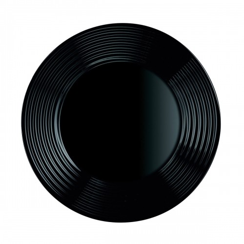 Flat plate Luminarc Harena Black Glass (25 cm) (24 Units) image 3