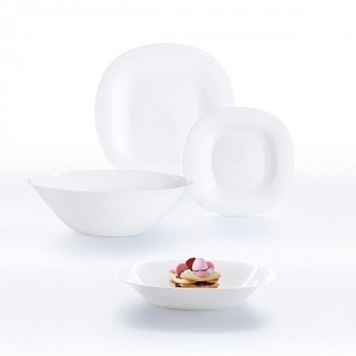 Dessert dish Luminarc Carine White Glass (19 cm) (24 Units) image 3