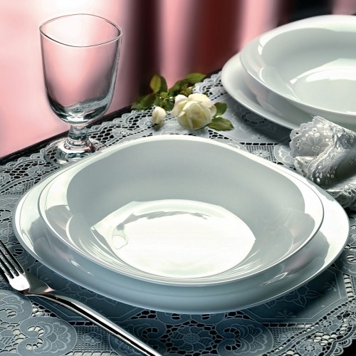 Dessert dish Bormioli Rocco Parma White Glass (24 Units) image 3