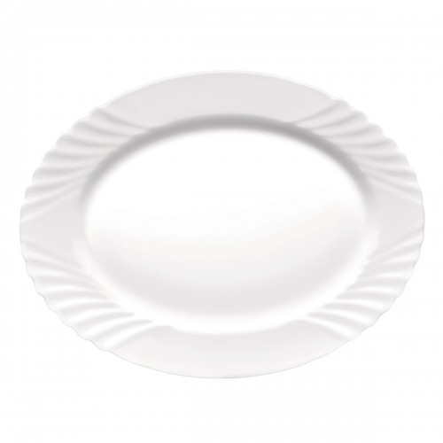 Serving Platter Bormioli Rocco Ebro Oval White Glass (36 cm) (12 Units) image 3