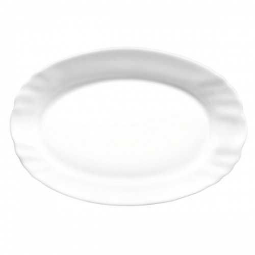 Serving Platter Bormioli Rocco Ebro Oval White Glass (22 cm) (24 Units) image 3