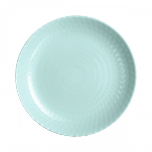 Flat plate Luminarc Pampille Turquoise Glass (25 cm) (24 Units) image 3