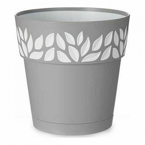 Self-watering flowerpot Stefanplast Grey 15 x 15 x 15 cm White Plastic (12 Units) image 3