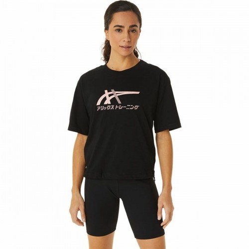 Women’s Short Sleeve T-Shirt Asics Tiger Black image 3