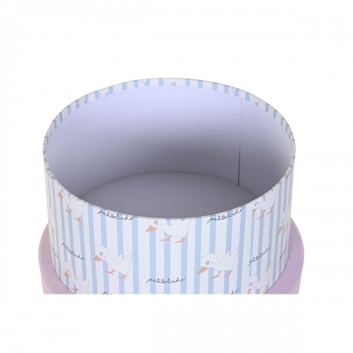 Набор штабелируемых органайзеров DKD Home Decor Синий Розовый Картон (37,5 x 37,5 x 18 cm) image 3