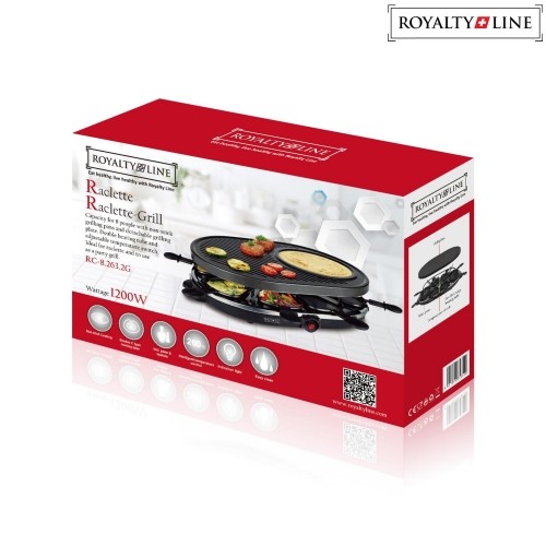 Royalty Line 2 in 1 Electric Grill with 8 Pieces Raclette image 3