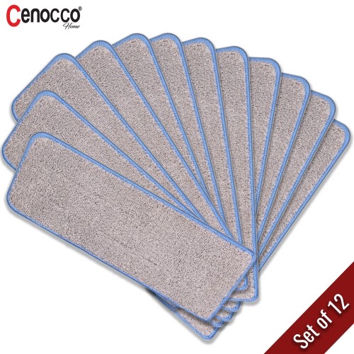 Cenocco Set of 12 Washable Microfiber Mop Replacement Pads image 3