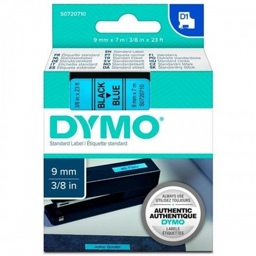 Laminated Tape for Labelling Machines Dymo D1 40916 9 mm LabelManager™ Black Blue (5 Units) image 3