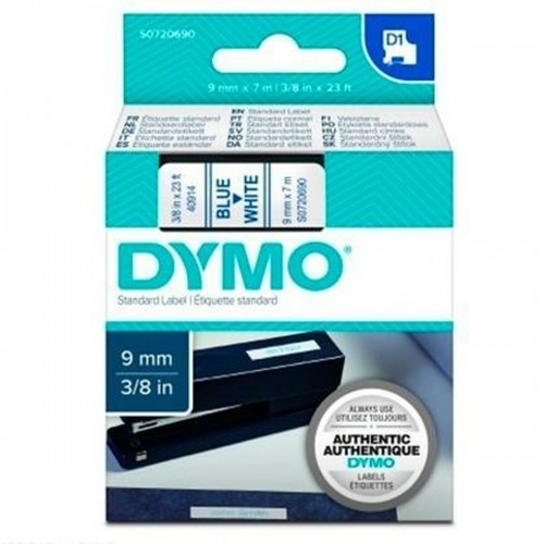 Ламинированная лента для фломастеров Dymo D1 40914 LabelManager™ Синий Белый 9 mm (5 штук) image 3
