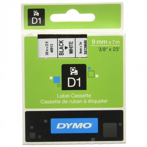 Laminēta lente iekārtu marķēšanai Dymo D1 41913 LabelManager™ Balts 9 mm Melns (5 gb.) image 3