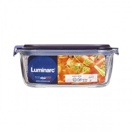 Герметичная коробочка для завтрака Luminarc Easy Box Синий Cтекло (6 штук) (1,22 L) image 3