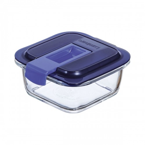 Hermetic Lunch Box Luminarc Easy Box Blue Glass (380 ml) (6 Units) image 3