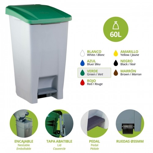 Recycling Waste Bin Denox Green 60 L 38 x 49 x 70 cm image 3