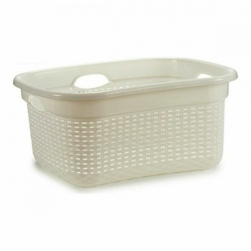 Basket White Plastic 25 L 42,5 x 25,5 x 63,5 cm (12 Units) image 3