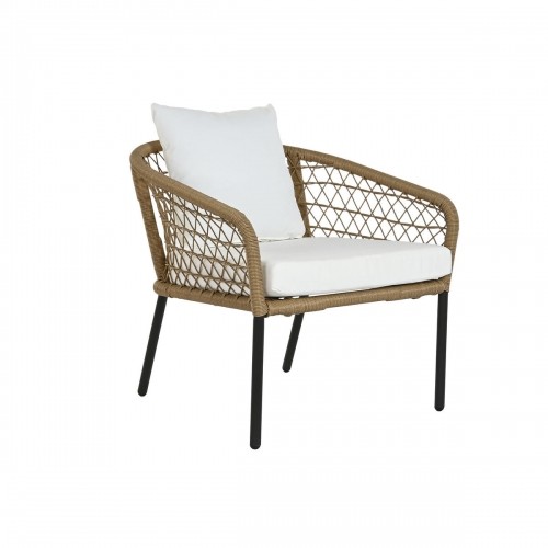 Набор стол и 3 кресла DKD Home Decor Белый синтетический ротанг Сталь (137 x 73,5 x 66,5 cm) image 3