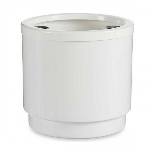 Self-watering flowerpot White polypropylene (26 x 25 x 26 cm) (4 Units) image 3