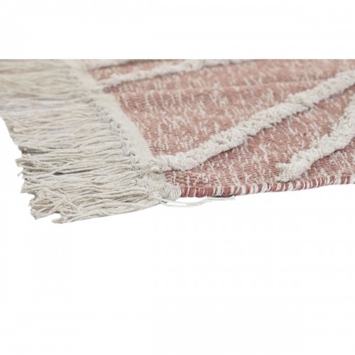 Carpet DKD Home Decor Pink Terracotta White Fringe Urban (160 x 230 x 1 cm) image 3