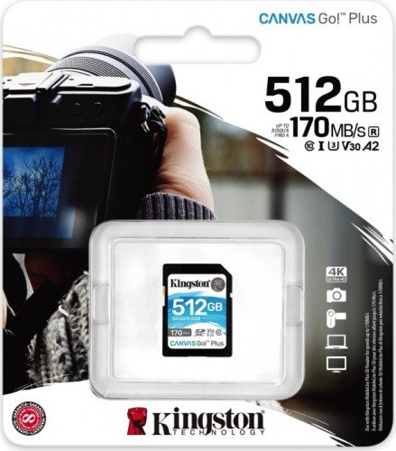 Kingston Canvas Go! Plus 512 GB SDXC, memory card (black, UHS-I (U3), Class 10, V30) image 3