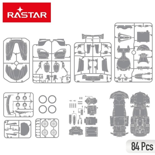 Rastar Radio vadāmā mašīna Konstruktors FERRARI FXX  (red) 1:18 8+ CB46980 image 3