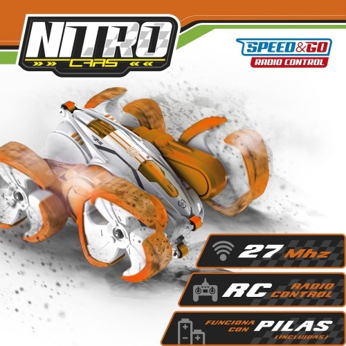 Speed & Go Radio vadāmā mašīna Nitro ar gumijas kāpurķēdēm 14,5 cm 360º 27MHz (baterijas) 4+ CB49422 image 3