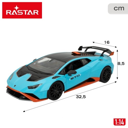 Rastar Radiovadāmā mašīna LAMBORGHINI HURACAN STO (blue) 1:14 6 virz., lukturi, durvji, kapots, baterijas, 6+ CB46978 image 3