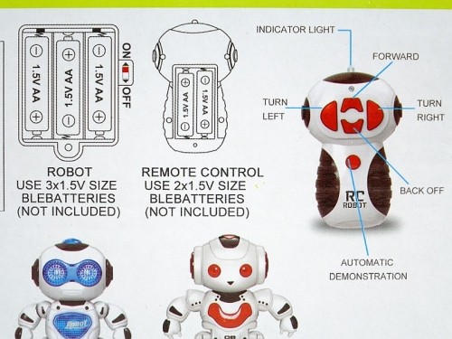 Adar Robots ar kustībām, skaņu un gaismu (baterijas) 22 cm 528062 image 3
