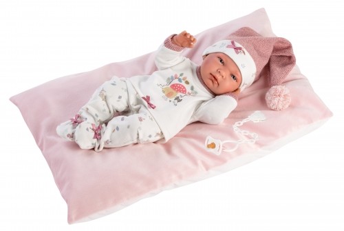 Llorens Кукла малышка Ника 40 см на розовой подушке, c соской (виниловое тело) Испания LL73880 image 3
