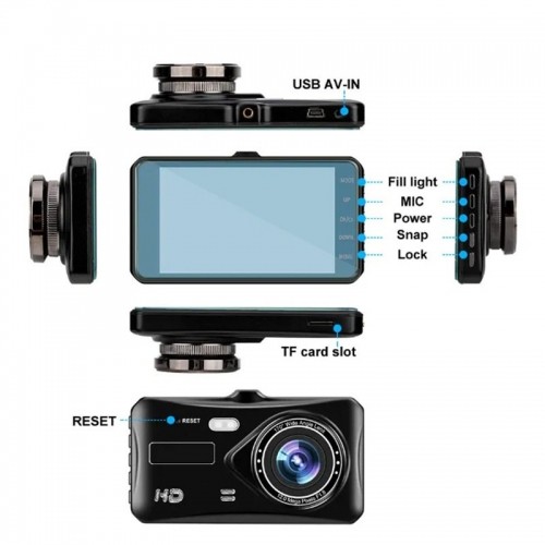 RoGer 2in1 DVR3 Автомобильный видеорегистратор и камера заднего вида / Full HD / 170' / G-Sensor / MicroSD / LCD 4'' image 3