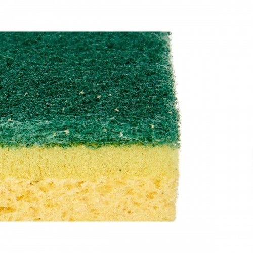 Bigbuy Home Набор мочалок Зеленый Жёлтый Целлюлоза Абразивное волокно (10,5 X 6,7 X 2,5 cm) (26 штук) image 3