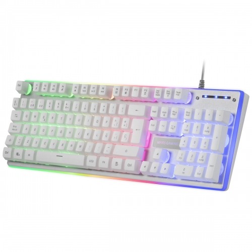 Keyboard Mars Gaming MK220 Spanish Qwerty RGB White image 3