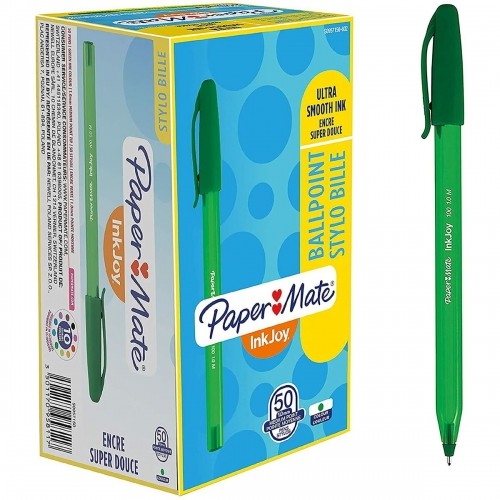 Pen Paper Mate Inkjoy 50 Pieces Green 1 mm (20 Units) image 3