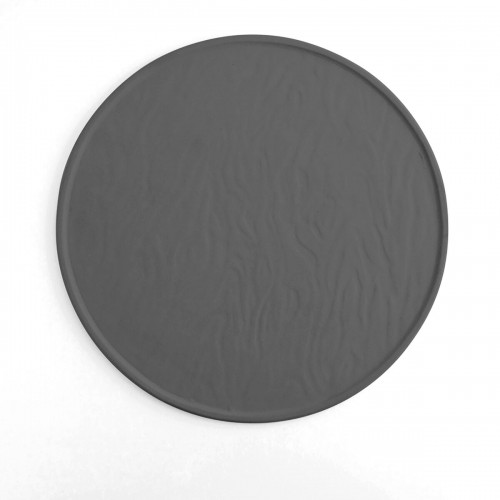 Underplate Quid Mineral Gres Ceramic Black Ø 33 cm (6 Units) image 3