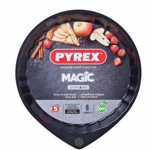 Krāsns Veidne Pyrex Magic Apaļš Melns Plakans Ø 27 cm (6 gb.) image 3