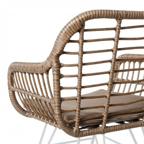 Garden chair Ariki 57 x 62 x 80 cm synthetic rattan Steel White image 3