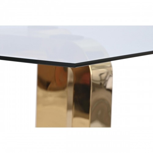 Centre Table DKD Home Decor Golden Steel Tempered Glass 100 x 100 x 45 cm image 3