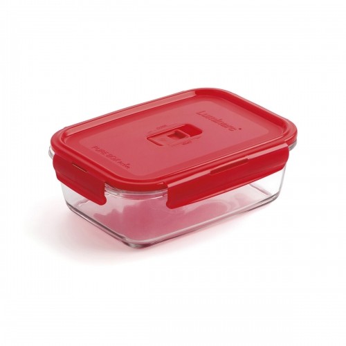 Hermetic Lunch Box Luminarc Pure Box Red 16 x 11 cm 820 ml Glass (6 Units) image 3