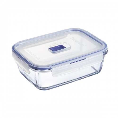 Hermetic Lunch Box Luminarc Pure Box Active 19 x 13 cm 1,22 L Bicoloured Glass (6 Units) image 3