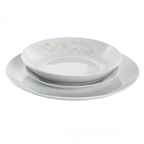 Набор посуды DKD Home Decor Фарфор Синий Розовый Белый 27 x 27 x 3 cm 18 Предметы image 3