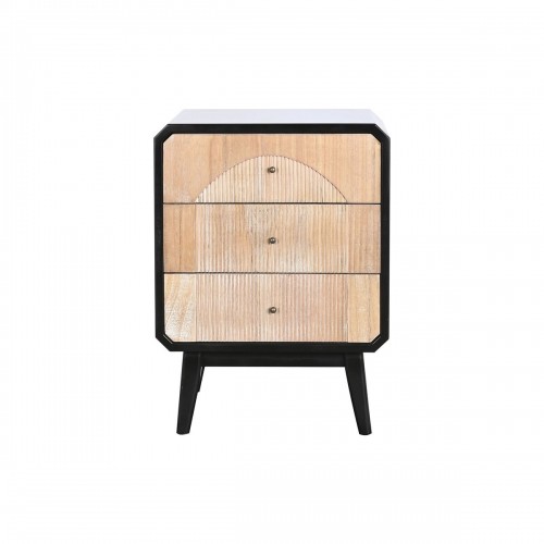 Nightstand DKD Home Decor 48 x 35 x 66 cm Natural Black Wood image 3