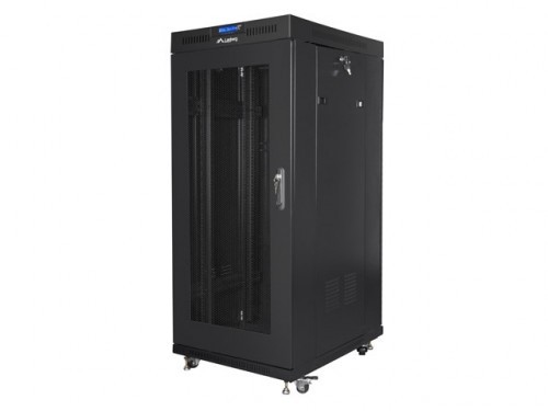 Lanberg Installation cabinet rack 19 27U 600x800 black, perforated door lcd (flat pack) image 3