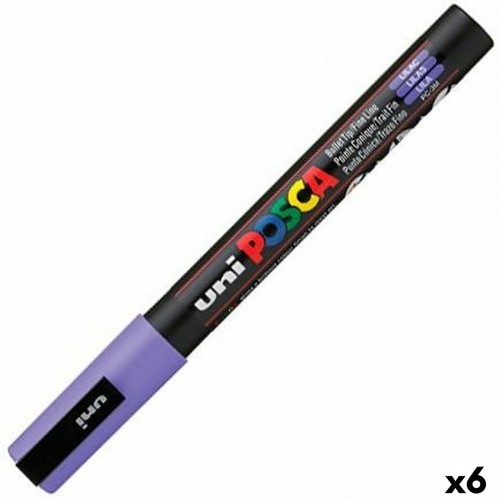 Marker POSCA PC-3M Lilac (6 Units) image 3