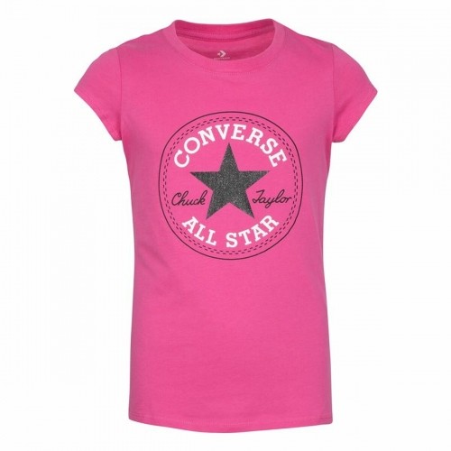 Child's Short Sleeve T-Shirt Converse Timeless  Pink image 3