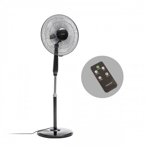 Pedestal Fan with Remote Control InnovaGoods Airstreem Black 45 W image 3