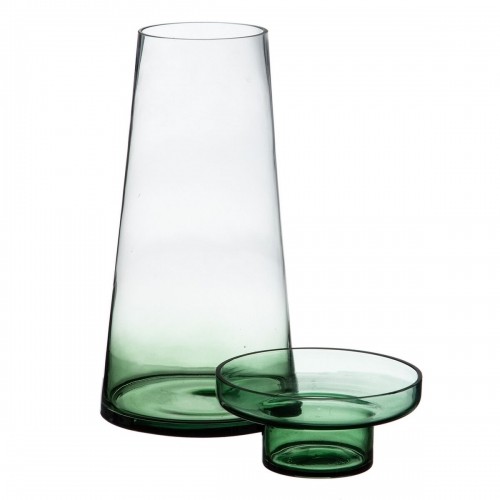 Candleholder 16,5 x 16,5 x 35 cm Green Glass image 3